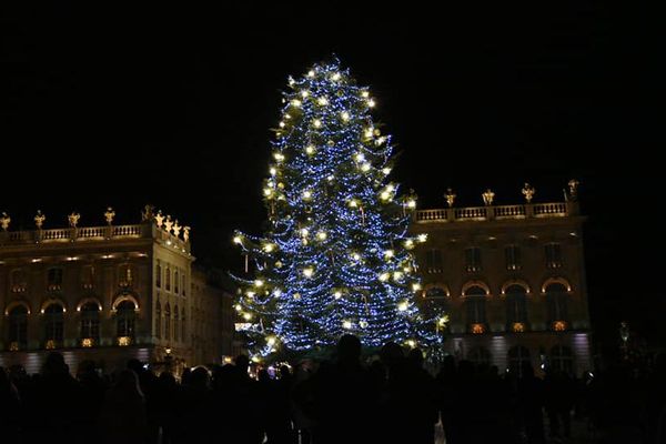 Le sapin de Noël 2017 des festivités de la Saint-Nicolas a trôné fièrement place Stanislas à Nancy. 