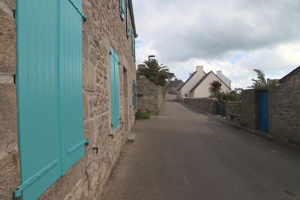 Maisons sur l'île de Batz (Finistère).