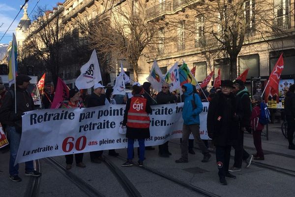 Manifestation contre la réforme des retraites, en janvier 2020.