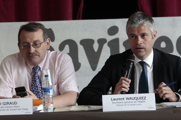 Joel Giraud et Laurent Wauquiez en juin 2013.