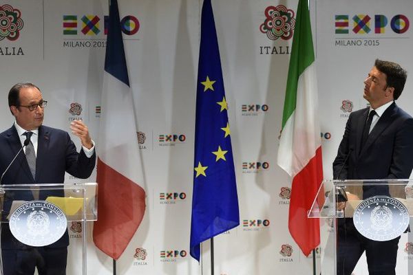 F. Hollande et M. Renzi tentent de calmer les tensions franco-italiennes.
