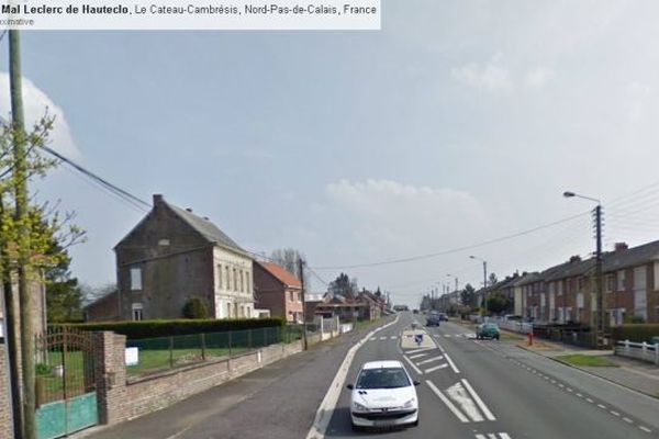 Avenue du Maréchal Leclerc de Hautecloque au Cateau-Cambrésis, où la victime a été renversée. 