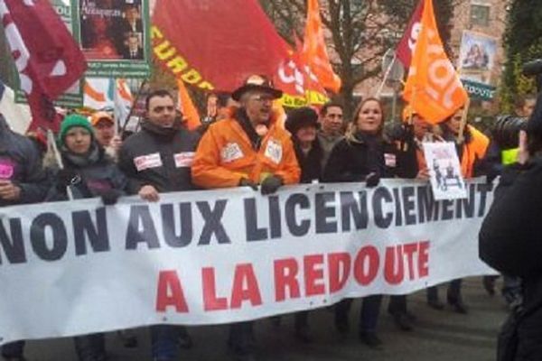 Les salariés de la Redoute ce 13 décembre à Roubaix