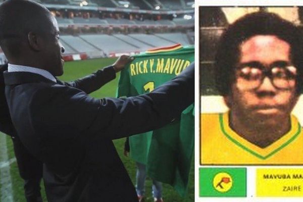 Rio Mavuba, le maillot du Zaïre et son père Ricky dans les années 70.