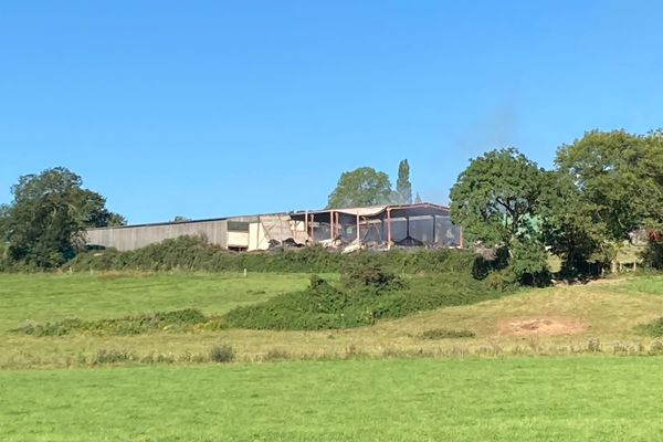 Le hangar qui a brulé contenait des animaux, du blé et du fourrage.