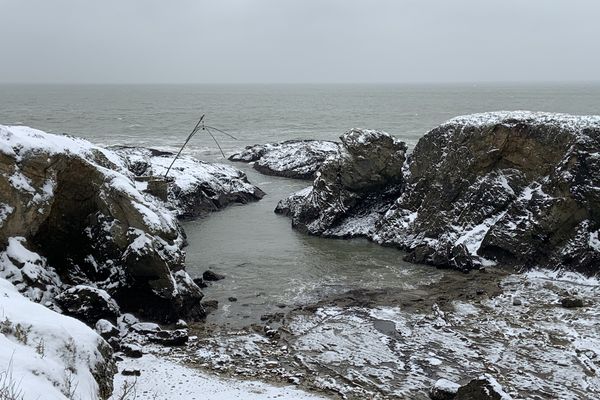 Neige au Pouliguen, le 11 février 2021