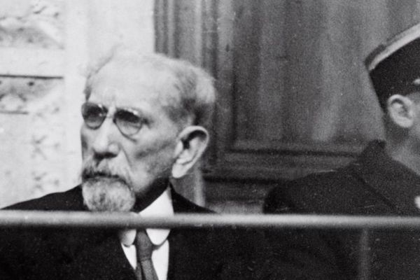 Charles Maurras, condamné à la réclusion perpétuelle, le 25 janvier 1945.