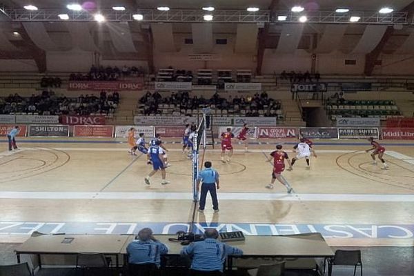 Montpellier - les volleyeurs du MAVUC contre Chaumont - 28 janvier 2014.