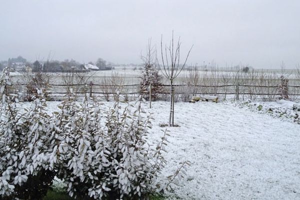 La neige ce matin à la Vieux-Rue en Seine-Maritime