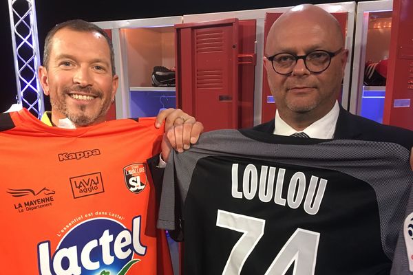 Philippe Jan, président du Stade Lavallois, au côté d'Anthony Brulez pour l'émission #USBFOOT 