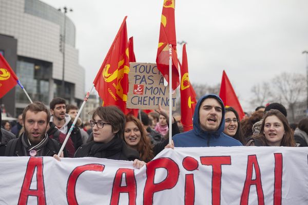 Une manifestation à Paris, le 22 mars 2018.