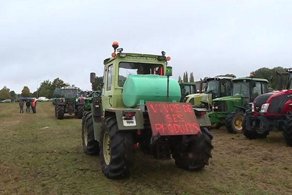 Mobilisation des agriculteurs de l'Aisne le 8 octobre 2019.