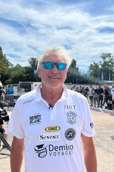 Marco Foyot après sa victoire en 32e de finale de La Marseillaise à pétanque, mardi 2 juillet 2024.