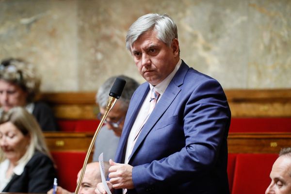 (Archives 19/03/2019) Pascal Brindeau, député UDI du Loir-et-Cher lors d'une séance de questions au gouvernement,t à L’Assemblée nationale. 