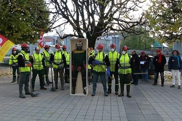 Mobilisation des égoutiers de Besançon