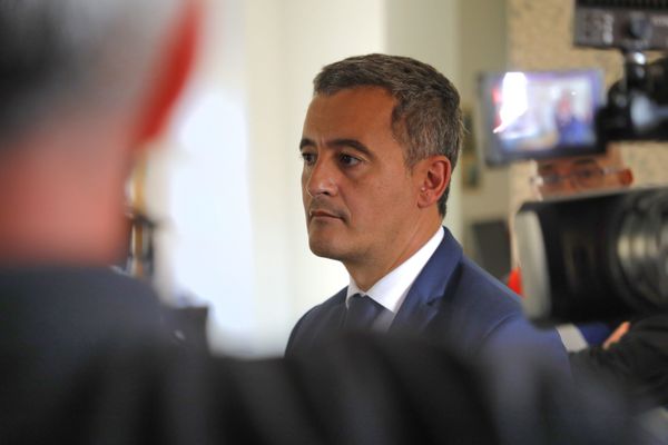 Gérald Darmanin en Corse, à Cozzano, le 22 juillet dernier.