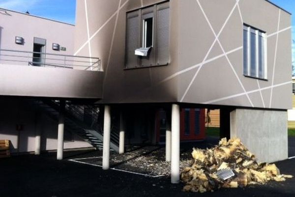 Pôle santé de Boussac après l'incendie