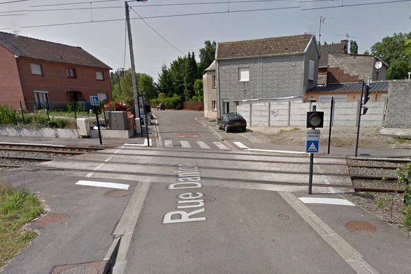 La collision a eu lieu au niveau de la rue Danton à Hérin