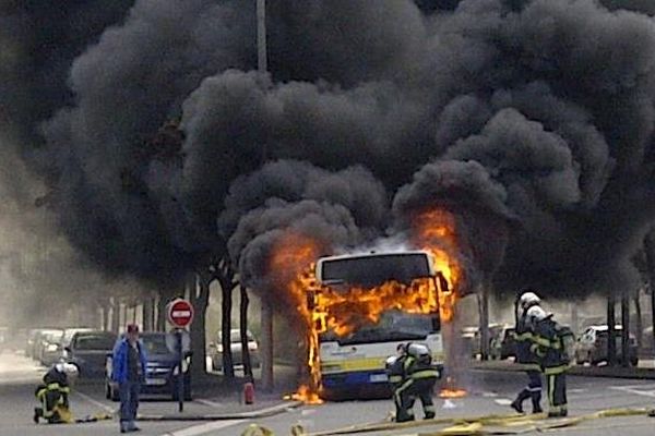 Ce bus de Dunkerque était en service sur la Ligne 3 lorsqu'il s'est embrasé.