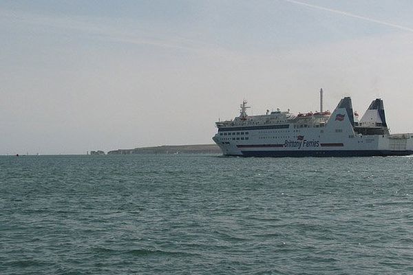 Le ferry Barfleur assure la lisaison entre Cherbourg et Poole, au Royaume-Uni