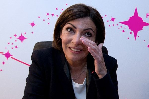 Anne Hidalgo, en apprenant les résultats qui la propulse maire de Paris.