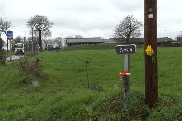 Le lieu dit Simon à Saint-Thurial (Ille-et-Vilaine) où un jeune homme a été battu à mort dimanche 25 février 2024 par deux automobilistes.