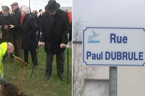 Malgré un accident l'été dernier, Paul Dubrule a tenu à être présent à l'inauguration de la rue qui porte son nom.