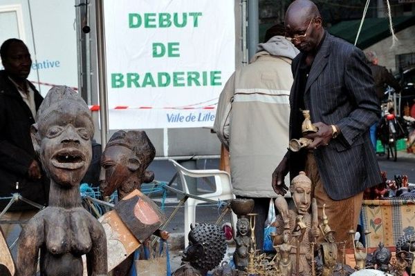 Le lancement de la Braderie de Lille a lieu traditionnellement après le semi-marathon du samedi matin. Ici, en 2012