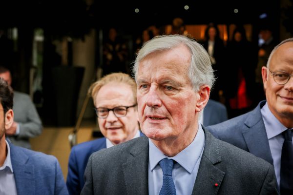 Michel Barnier, lors des Universités d'été de Horizon à l'hôtel de la paix à Reims - 11 septembre 2024