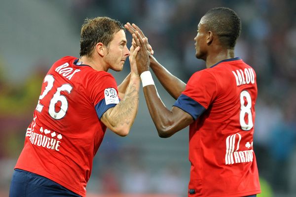 Nolan Roux et Salomon Kalou, le duo d'attaque du LOSC.