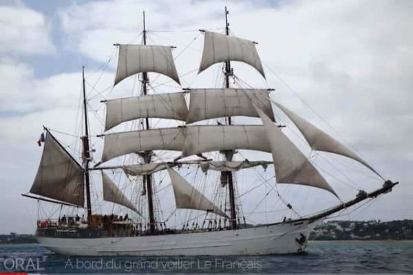 À l'image du Belem ou de l'Hermione, le voilier "Le Français" fait partie des trois-mâts toujours en activité.