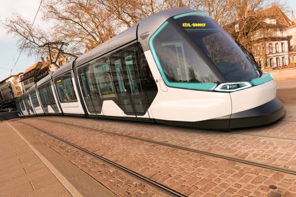 Le nouveau tramway strasbourgeois : un relooking du modèle de 1994.