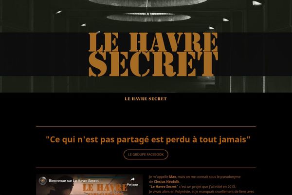 Capture d'écran du site internet havre-secret.fr