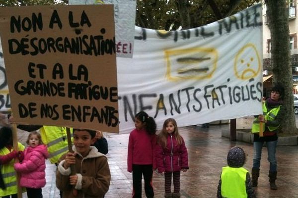 Parents et enfants ont boycotté l'école mercredi à Foix. 