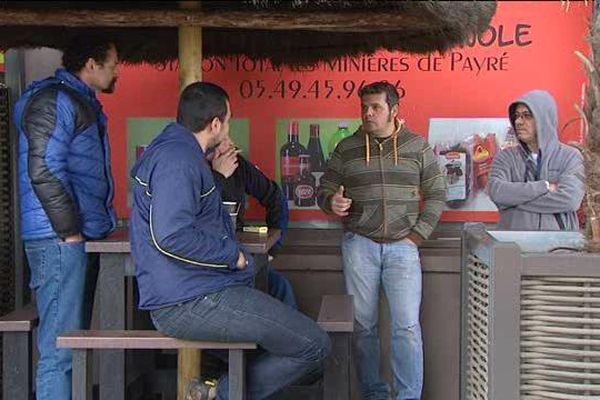 Un premier janvier entre routiers sur l'aire de repos des Minières de Payré dans la Vienne.