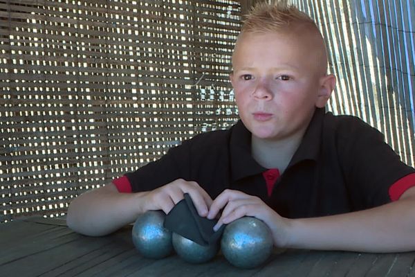 Tylan Kapfer, vainqueur du Mondial La Marseillaise à pétanque en 2019.