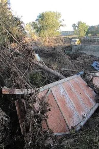 Saint-Hilaire, dans l'Aude, défigurée après les inondations en octobre 2018. Cinq ans après, l'Ehpad n'est toujours pas reconstruit.