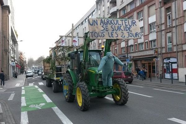 L'"agri-parade dans les rues de Toulouse"