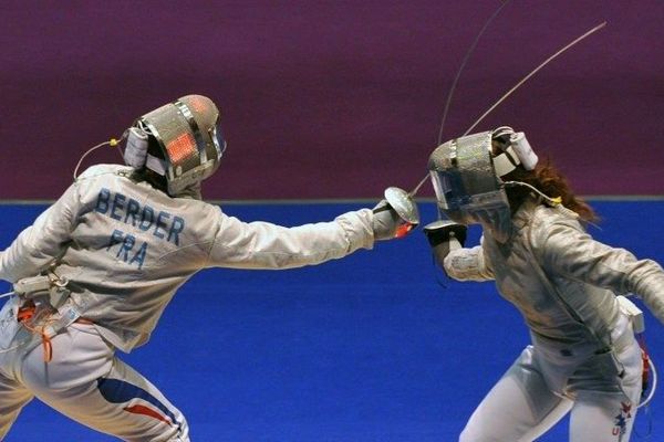 Cécilia Berder aux championnats du monde d'escrime à Kiev en 2012