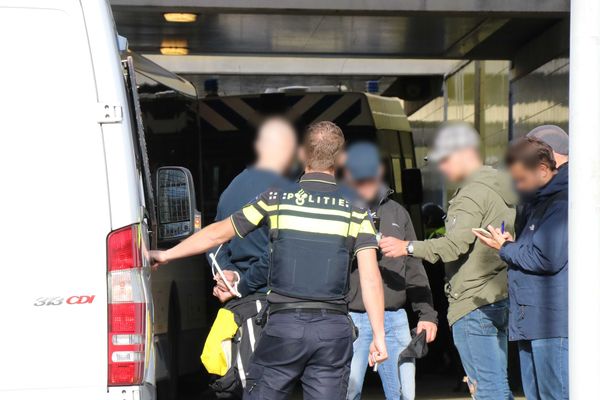 Pendant l'arrestation de supporters lillois à Amsterdam le 17 septembre dernier