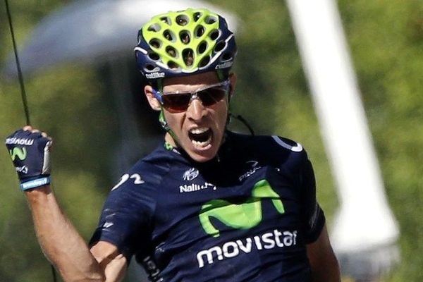 La portugais Rui Costa vainqueur de la 16e étape du Tour de France à Gap.