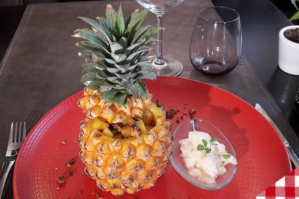 L'ananas et son sorbet à la bière