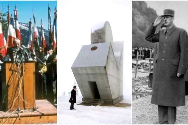 André Malraux, Nicolas Sarkozy et le Général De Gaulle font partie des personnalités venues aux Glières.