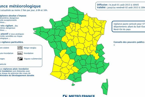 Météo France place la Lorraine en "alerte jaune".