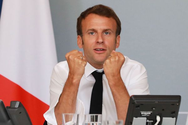 Emmanuel Macron lors de ses annonces aux professionnels de la culture.