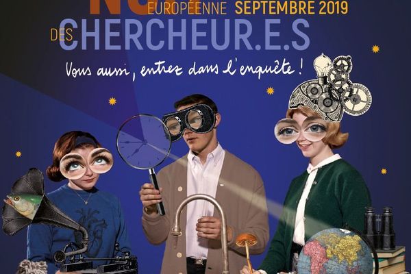 Affiche officielle de la Nuit Européenne des Chercheurs