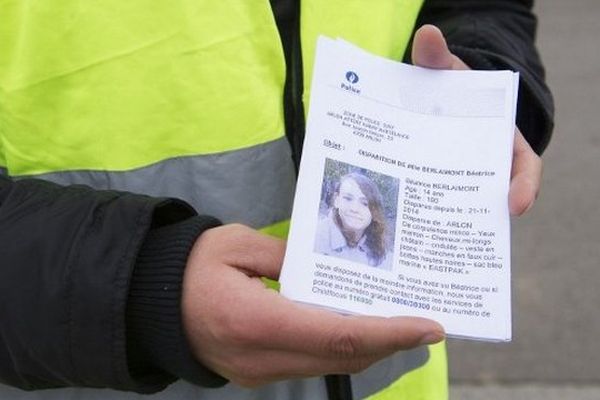 Un avis de recherche distribué la semaine dernière pour retrouver Béatrice.