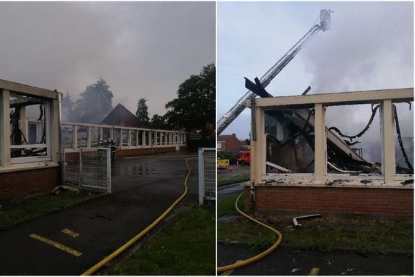 L'incendie a touché l'école maternelle Trystram à Dunkerque. Les dégâts sont colossaux.