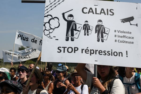 Lors de la marche pour les migrants à calais, le 7 juillet dernier