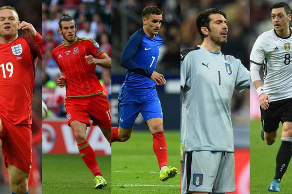 Rooney (Angleterre), Bale (Pays de Galles), Griezmann (France), Buffon (Italie) et Özil (Allemagne) viendront joueur dans la région.